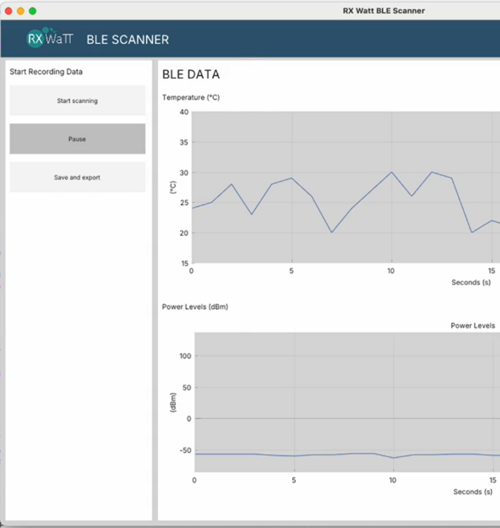 User interface showing data collection